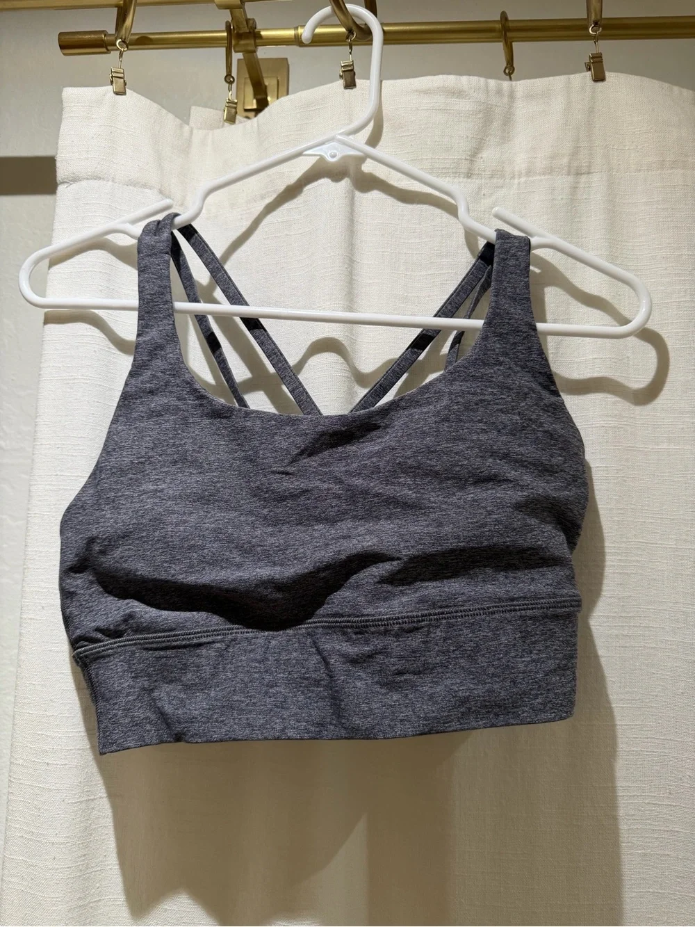 Lululemon Heather Grey Energy Longline Bra (Women’s 8)
